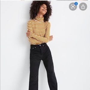 Madewell Striped Cotton Turtleneck